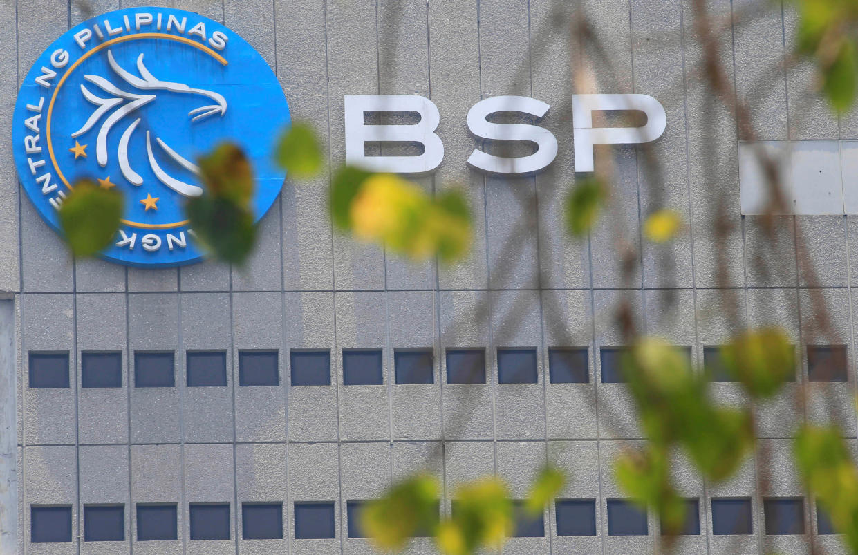 FILE PHOTO: A logo of the Bangko Sentral ng Pilipinas (Central Bank of the Philippines) is seen at their headquarters in Manila, Philippines April 28, 2016. REUTERS/Romeo Ranoco