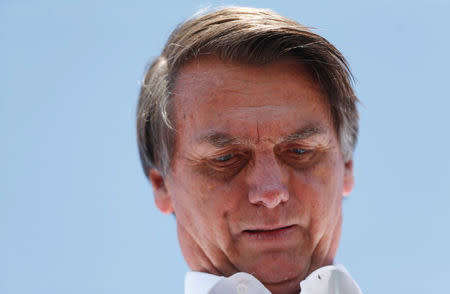 Presidential candidate Jair Bolsonaro attends a rally in Taguatinga near Brasilia, Brazil September 5, 2018. REUTERS/Adriano Machado