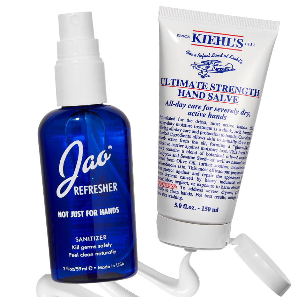Kiehl’s Ultimate Strength Hand Salve & Jao Refresher Hand Sanitizer