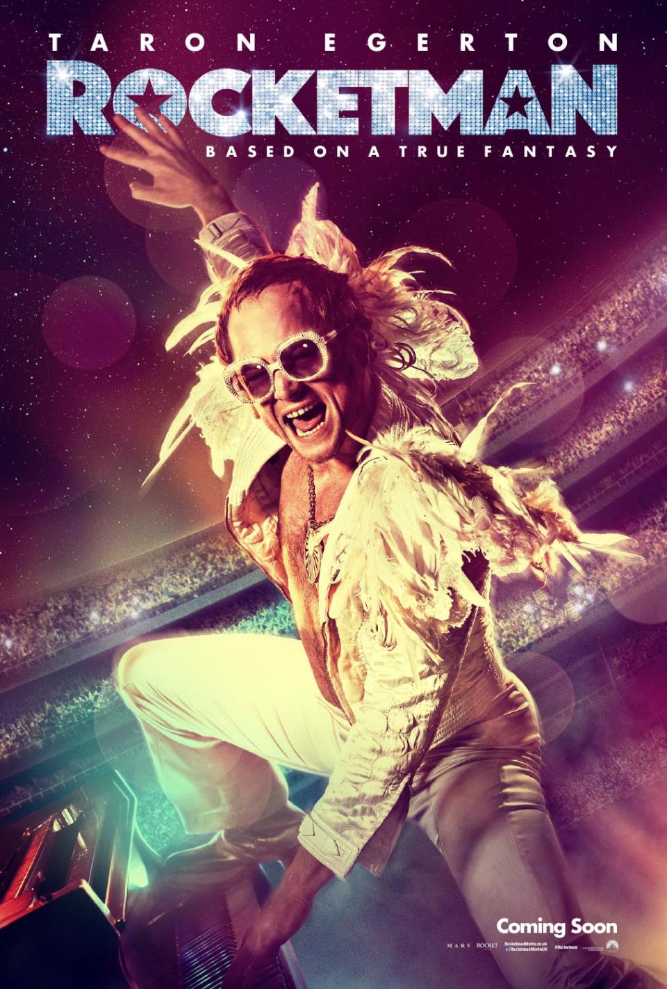 Visionary David LaChapelle has created some of the most iconic imagery in Elton John’s career, and now turns his lens on the <i>Rocketman</i> film poster, with Taron Egerton as Elton John. (Paramount)