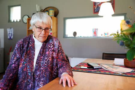 REFILE - CORRECTING TYPO Clara Jas sits at her table in her house in Zwolle, the Netherlands April 3, 2018. Picture taken April 3, 2018. REUTERS/Michael Kooren