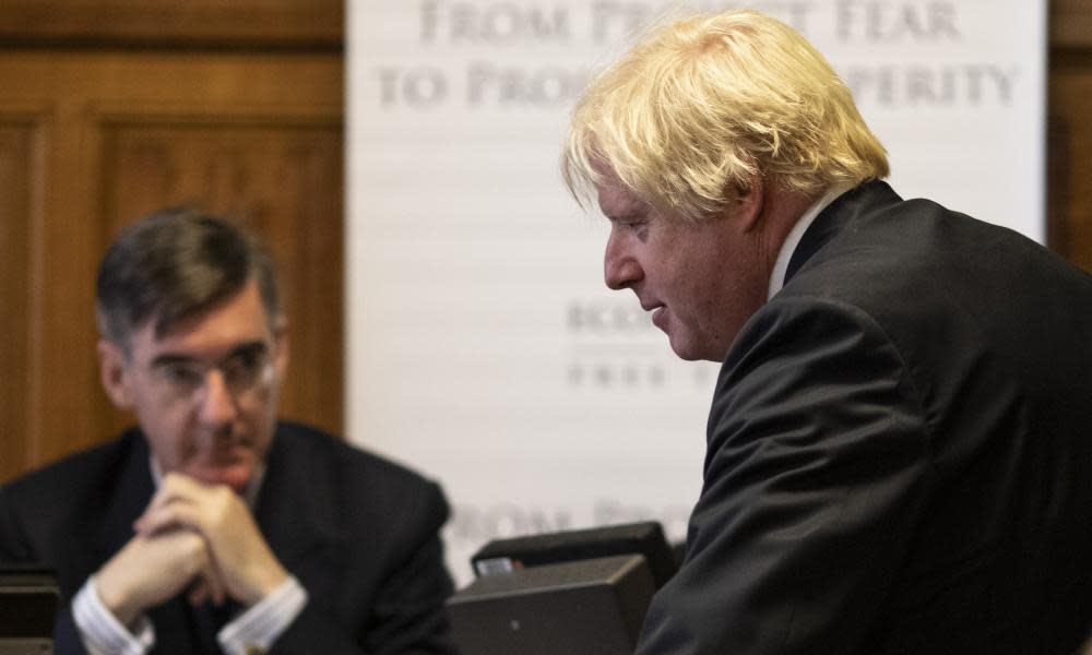 Jacob Rees-Mogg and Boris Johnson