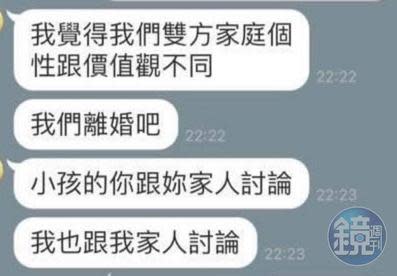 林逸翔以家庭、價值觀不合為由，向妻子提離婚。（讀者提供）