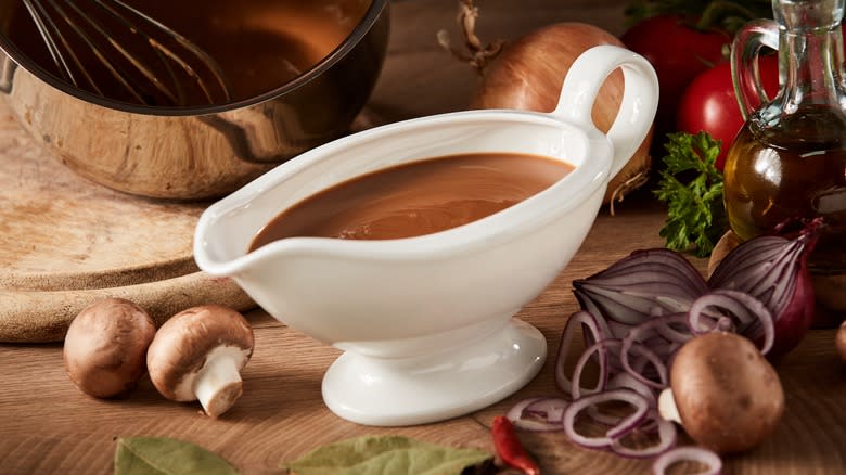 Turkey gravy boat