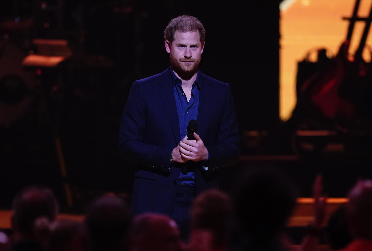 The Duke of Sussex at the Invictus Games closing ceremony at the Zuiderpark, in The Hague, Netherlands. Picture date: Friday April 22, 2022.