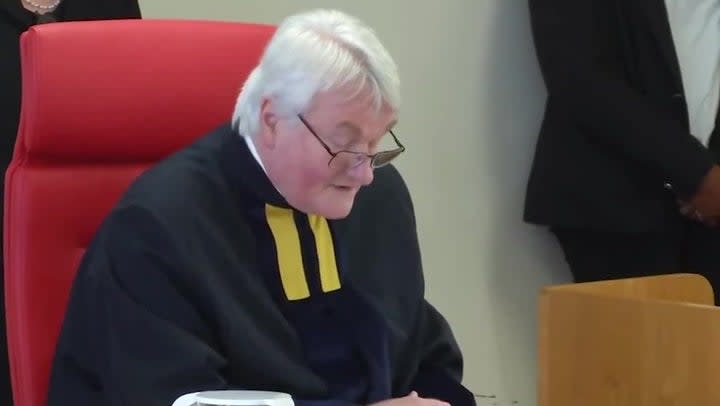 Lord Chief Justice Lord Burnett delivered the ruling this morning (BBC)