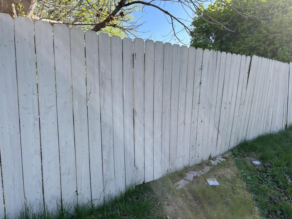 A fence in the backyard of the house on the 2700 block of South Ninth Street was repaired, as of May 8.
