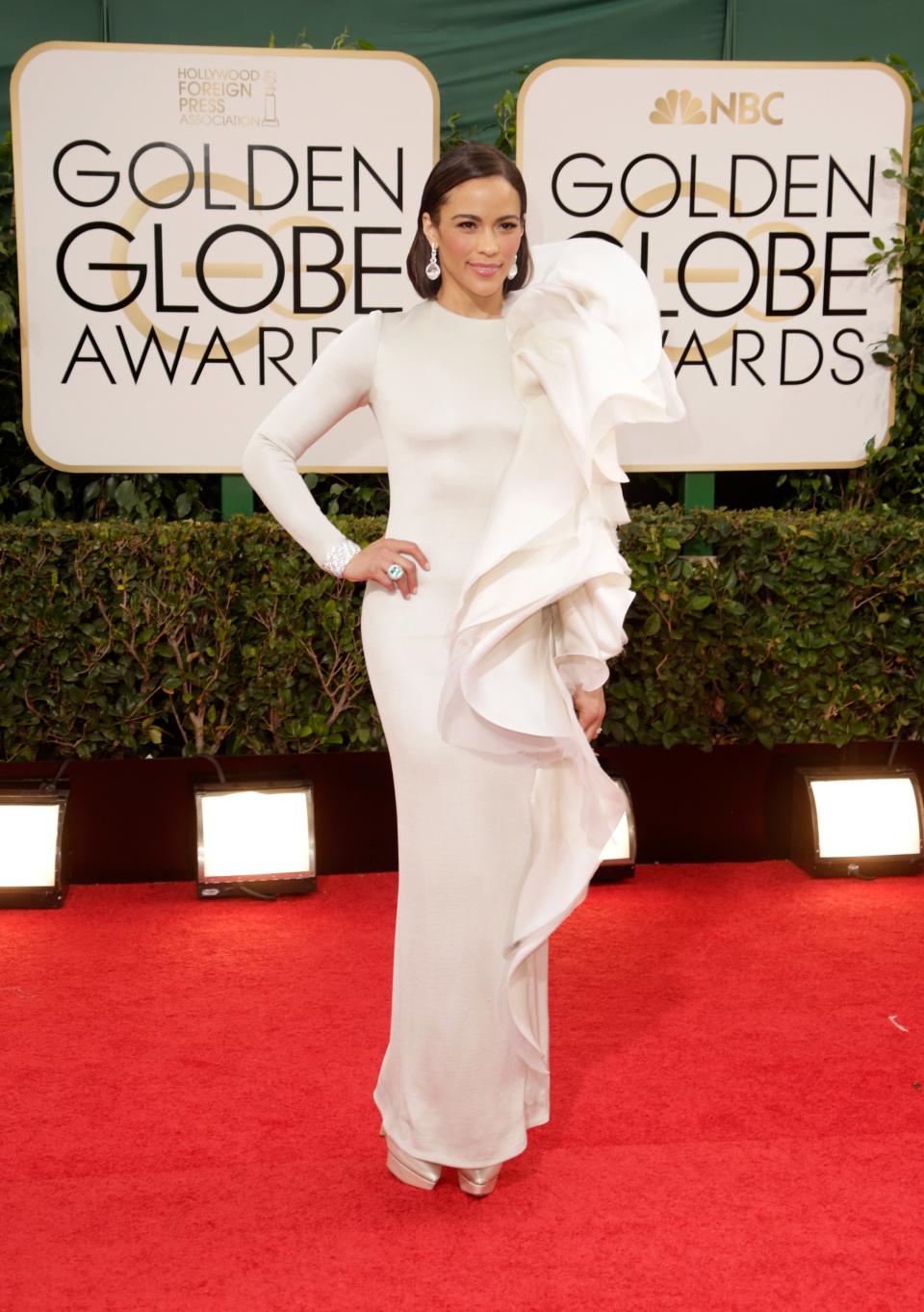 Paula Patton at the 2014 Golden Globes wearing Stephane Rolland