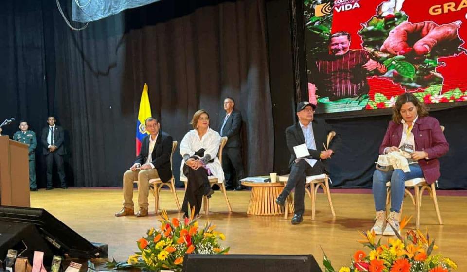 Presidente de Colombia, Gustavo Petro, en la Asamblea Cafetera. Imagen: Valora Analitik.