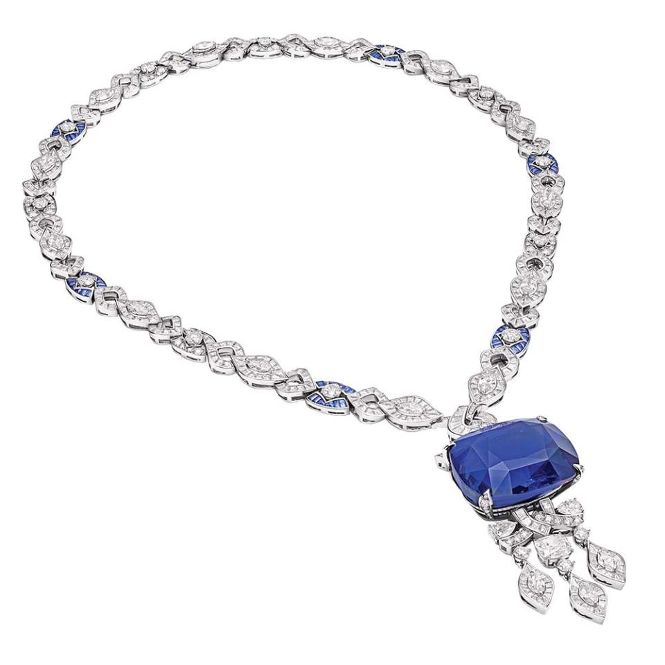 Amid diamonds and buff-top sapphires, a rare 107.15-carat cushion-cut sapphire is meant to evoke thoughts of Capri’s Blue Grotto on this Eden Garden of Wonders high-jewelry necklace by Bulgari. Gabrielle Union wore the brand to the NAACP Image Awards in February; price upon request, at Bulgari, Beverly Hills 10 Louis Vuitton’s Spirit High