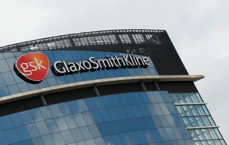 FILE PHOTO: General view outside GlaxoSmithKline (GSK) headquarters in Brentford