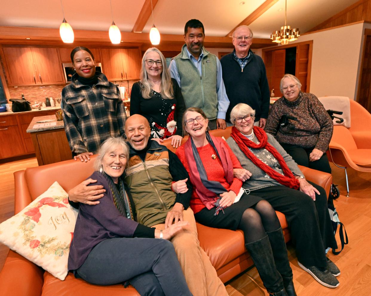 Nauset Interfaith Association's Martin Luther King Action Team met Tuesday in Harwich. Attending were (from left) Deborah Ullman of Eastham, Wesley Williams, the Rev. Sally Norris of Dennis and pastor of South Congregational Church in Centerville, Barbara Gibson of Chatham, Becky Alden of Harwich Port, (back row left) Bre Rose of Harwich, Karen Bonjoukos of Harwich, Leo Blandford of Wellfleet, and David Purdy of Harwich Port.