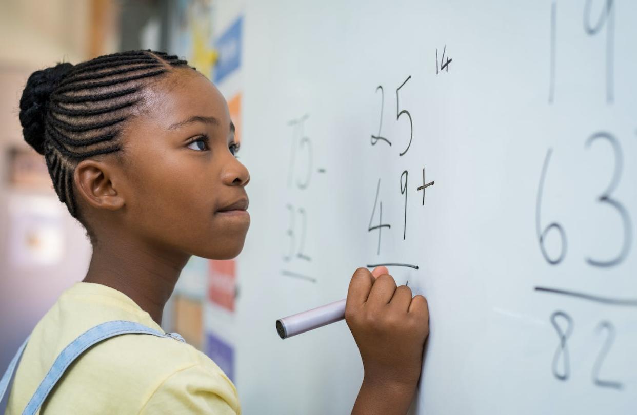 Math scores plummeted during the COVID-19 pandemic. What will it take to raise them back up? <a href="https://www.gettyimages.com/detail/photo/girl-solving-mathematical-addition-royalty-free-image/950609102?phrase=math%20classroom&adppopup=true" rel="nofollow noopener" target="_blank" data-ylk="slk:Ridofranz / iStock / Getty Images Plus;elm:context_link;itc:0;sec:content-canvas" class="link ">Ridofranz / iStock / Getty Images Plus</a>