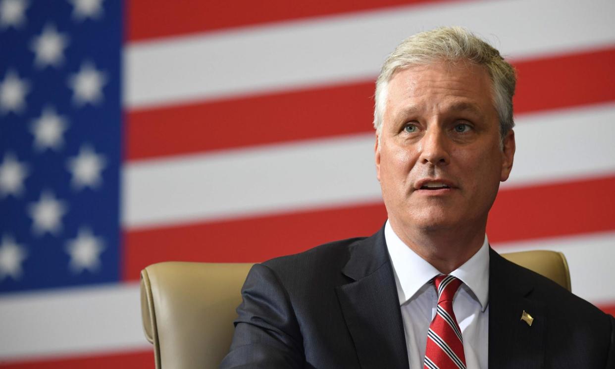 <span>Robert O'Brien attends a briefing in Doral, Florida, in 2020.</span><span>Photograph: Saul Loeb/AFP/Getty Images</span>