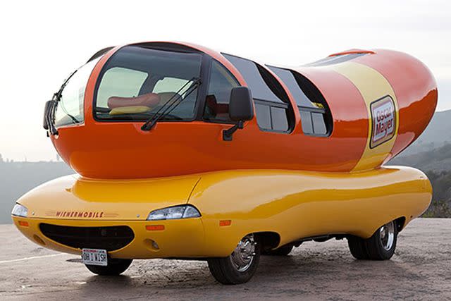 <p>Courtesy of Oscar Mayer</p> Oscar Mayer Wienermobile.