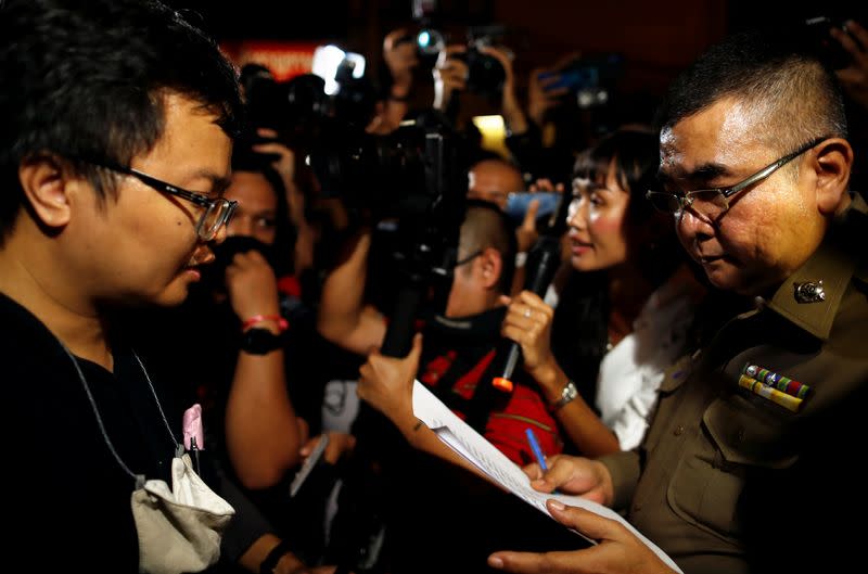 Pro-democracy protesters attend a rally to demand the government to resign in Bangkok