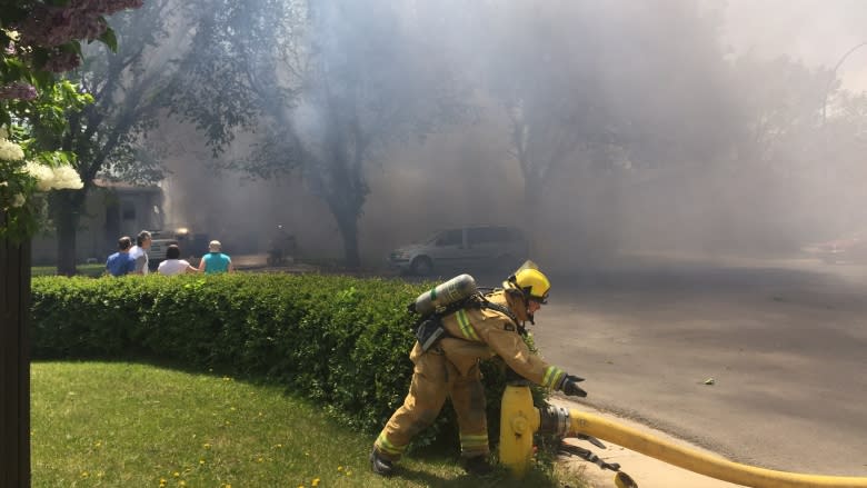 Crews calm large house fire in northwest Regina