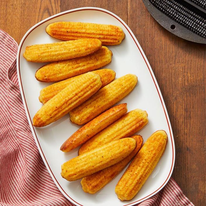 <p>Cornbread is a Thanksgiving dinner essential, and this recipe offers a cheesy spin on a classic.</p><p><strong><em><a href="https://www.womansday.com/food-recipes/food-drinks/a29478085/cheese-and-pepper-cornbread-recipe/" rel="nofollow noopener" target="_blank" data-ylk="slk:Get the recipe for Cheese and Pepper Cornbread." class="link ">Get the recipe for Cheese and Pepper Cornbread.</a></em></strong></p>