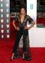 <p>Naomie’s feathered Zuhair Murad look stole the show at this year’s BAFTAs in London.<em> [Photo: Getty]</em> </p>