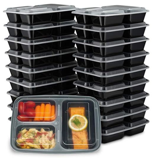 They&rsquo;re stackable, microwavable and dishwasher safe. <strong><a href="https://www.amazon.com/Prepa-Pack-32oz-Compartment-Containers/dp/B01MYGAHR8/ref=sr_1_3?ie=UTF8&amp;qid=1547574261&amp;sr=8-3&amp;keywords=meal%2Bprepping&amp;th=1" target="_blank" rel="noopener noreferrer">Add them to your cart. </a></strong>