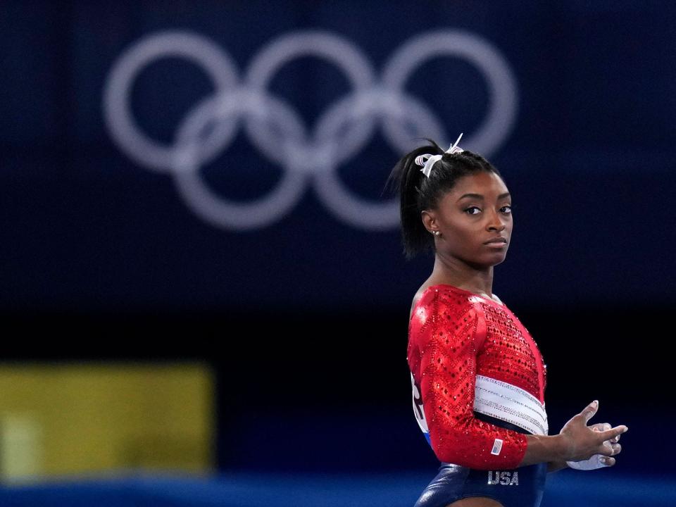 Simone Biles at Tokyo 2020.