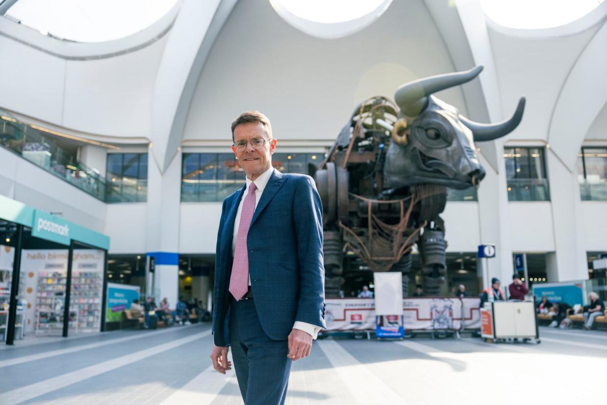 <span>‘The youngest, most diverse place in Britain had a Conservative mayor for seven years’: Andy Street at Birmingham New Street station.</span><span>Photograph: Fabio De Paola/the Guardian</span>