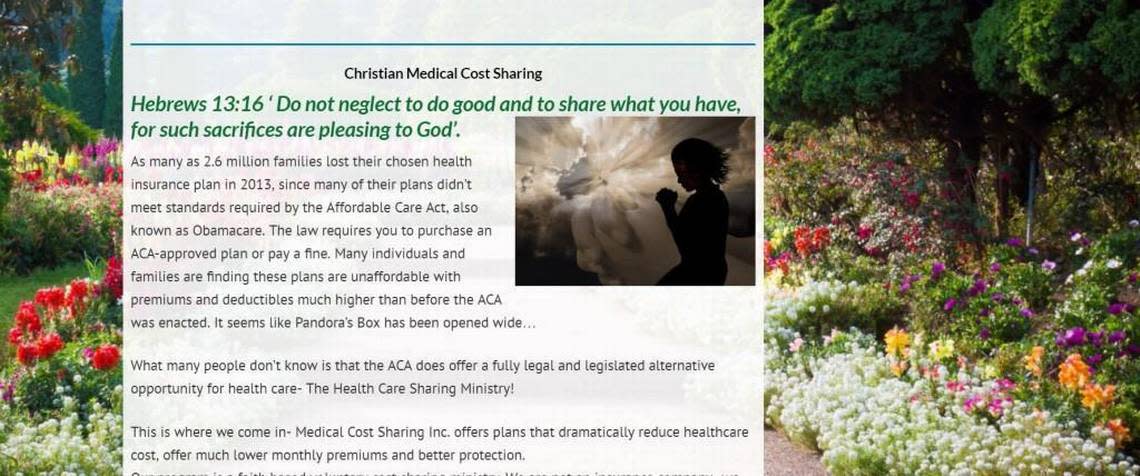 Medical Cost Sharing advertised itself as a health care sharing ministry exempt from the Affordable Care Act. But it lost the IRS nonprofit status that such ministries are required to have.