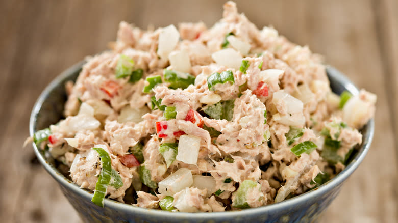 Tuna salad in bowl