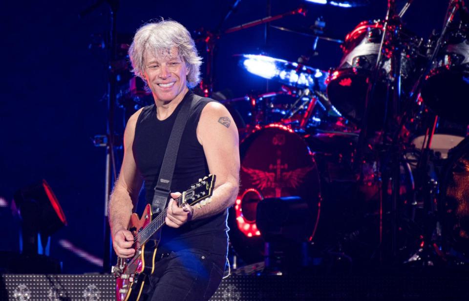 PHOTO: Jon Bon Jovi of Bon Jovi performs, July 21, 2019, in Bucharest, Romania. (Shlomi Pinto/Getty Images)