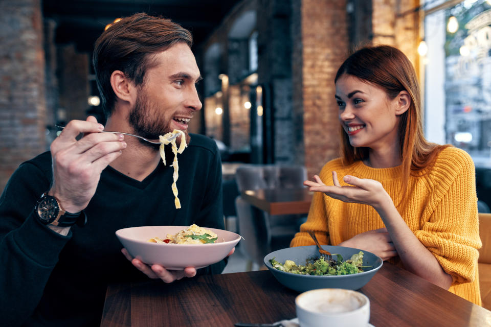 a man and woman on a date