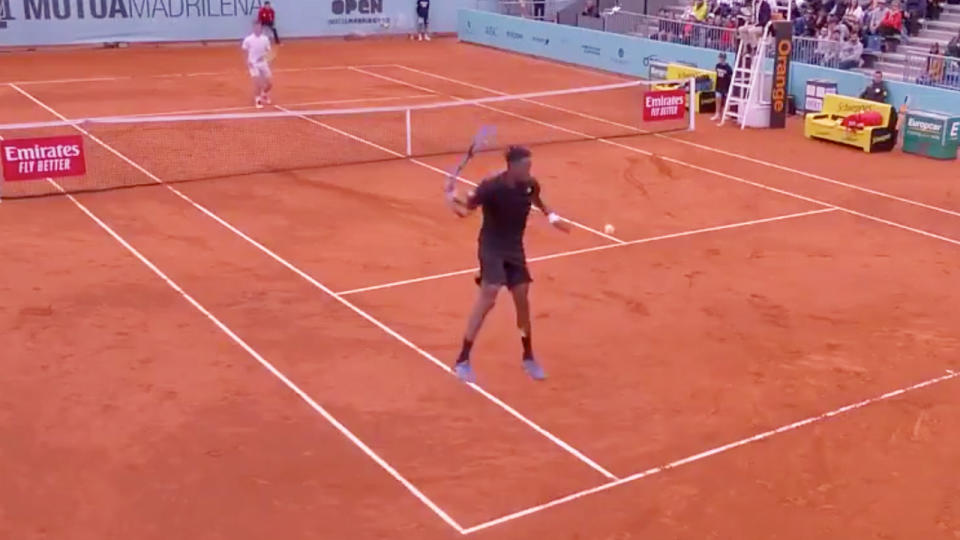 Gael Monfils produces on of the shots of the year. (Image: @TennisTV)