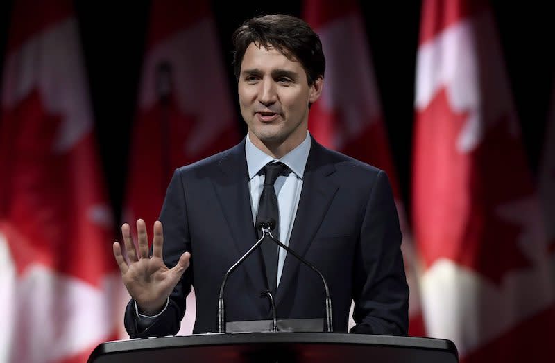 Prime Minister Justin Trudeau, seen here in Ottawa on Dec. 14, 2017, is one of several politicians in the running for Yahoo’s Canadian newsmaker of the year. Photo from The Canadian Press.