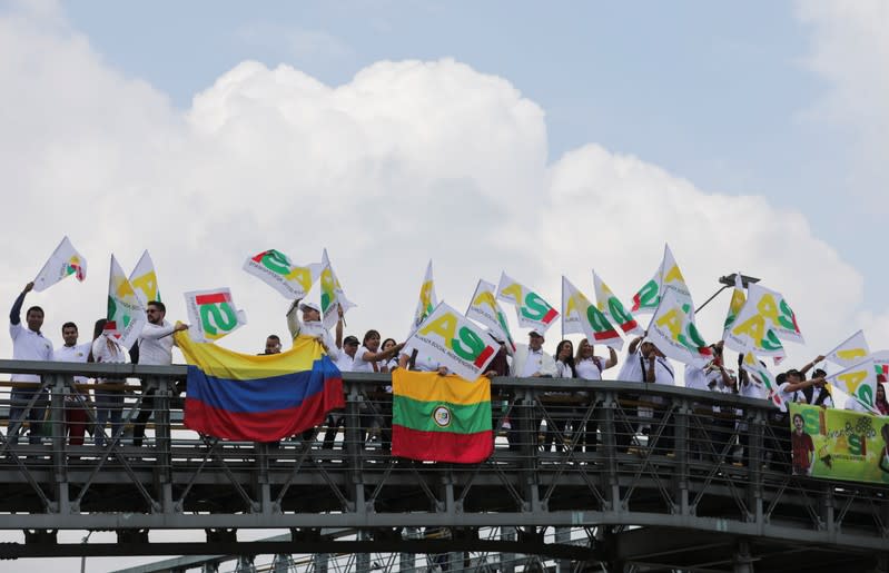 Protest for a national strike in Bogota