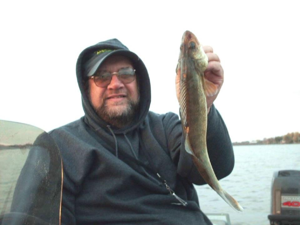 Jack Kiser with an Ohio River saugeye.