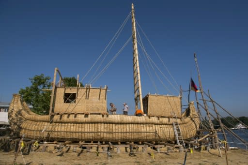 Goerlitz and his team say they drew inspiration for the design of the 14-metre boat from ancient rock drawings from upper Egypt and the Caucasus