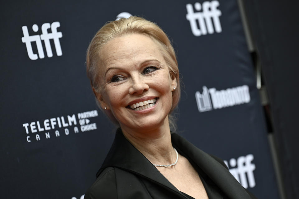 Pamela Anderson attends the premiere of "The Last Showgirl" during the Toronto International Film Festival on Friday, Sept. 6, 2024, at Princess of Wales Theatre in Toronto. (Photo by Evan Agostini/Invision/AP)