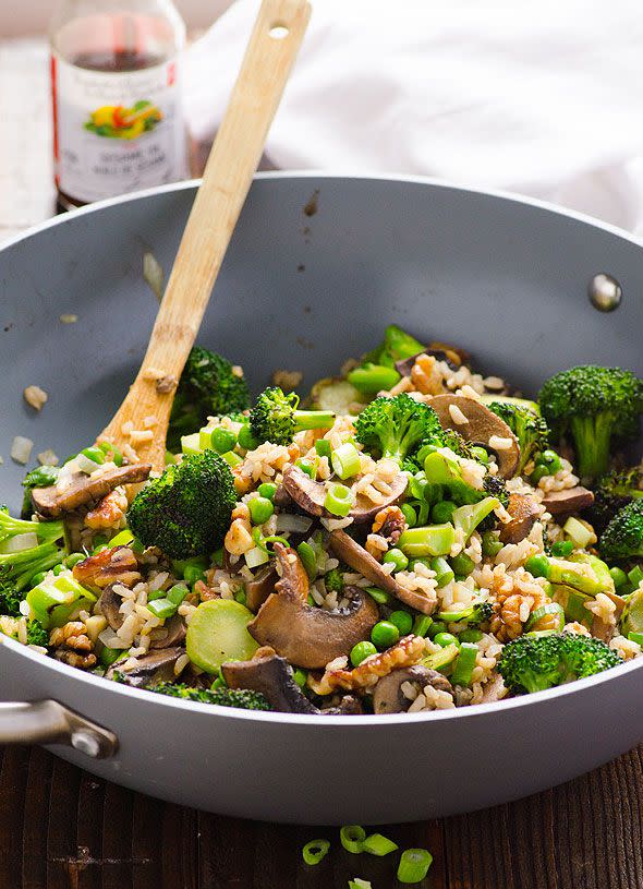 Portobello Mushrooms and Broccoli Stir Fry