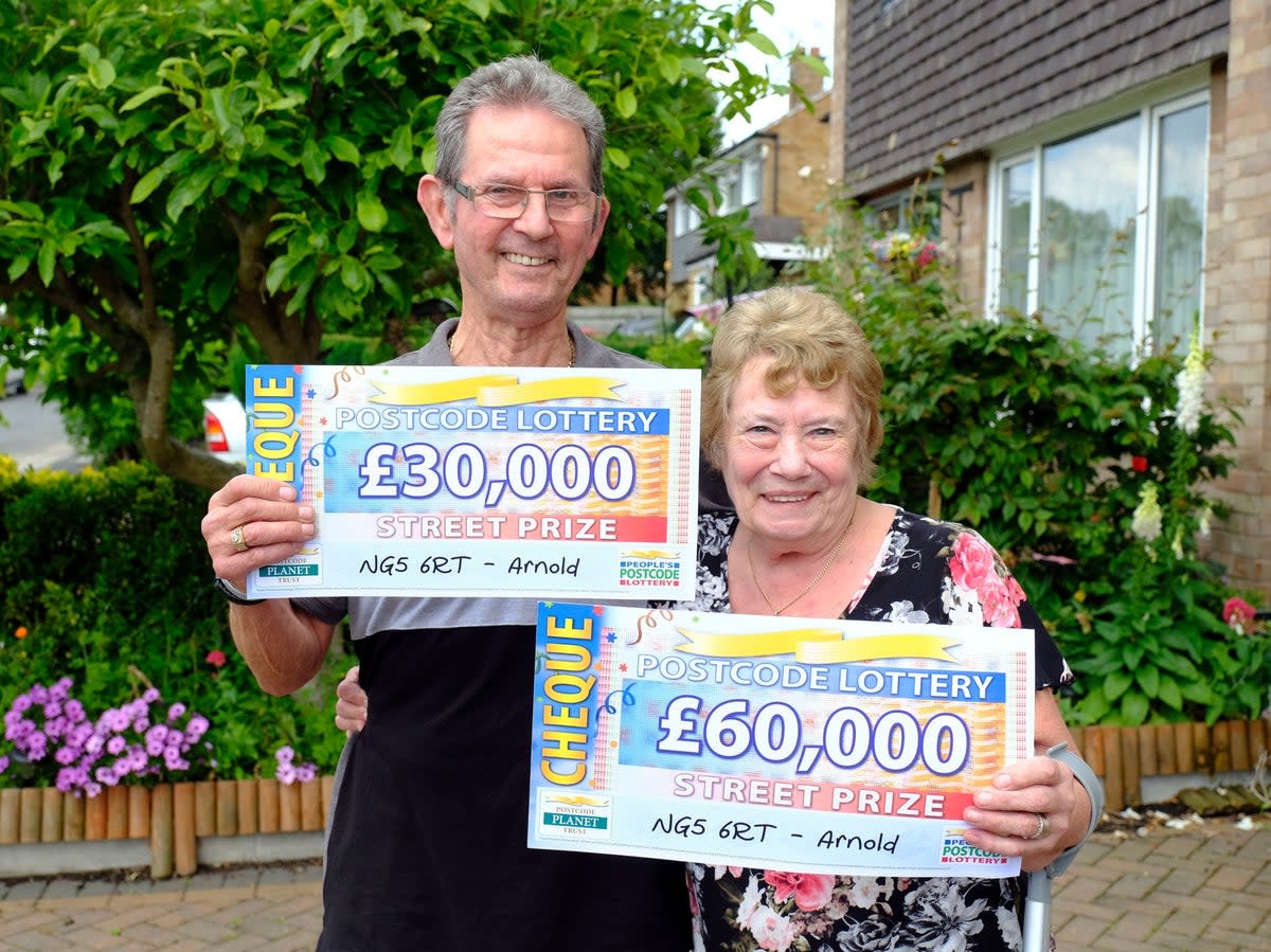 Denise Bell, 71, and Alan Shaw, 74,  won a combined £90,000 (PA)