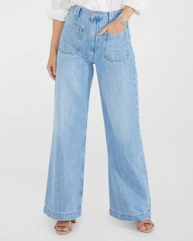 Romee High Waisted Flare Jean in dark wash