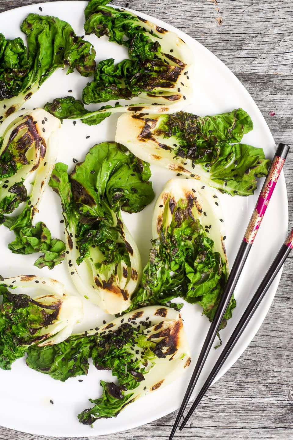 <p>This recipe really is a "one minute wonder", and it turns this "under-appreciated veggie into a rock star." By grilling the pak choi, you get all of its delicious charred flavours.</p><p>Get the <a href="https://theviewfromgreatisland.com/grilled-baby-bok-choy-recipe/" rel="nofollow noopener" target="_blank" data-ylk="slk:Grilled Baby Pak Choi;elm:context_link;itc:0;sec:content-canvas" class="link ">Grilled Baby Pak Choi</a> recipe.</p><p>Recipe from <a href="https://theviewfromgreatisland.com/" rel="nofollow noopener" target="_blank" data-ylk="slk:The View From Great Island;elm:context_link;itc:0;sec:content-canvas" class="link ">The View From Great Island</a>.</p>