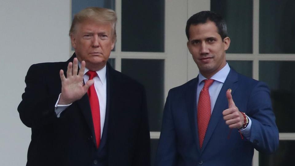 Donald Trump y Juan Guaidó.