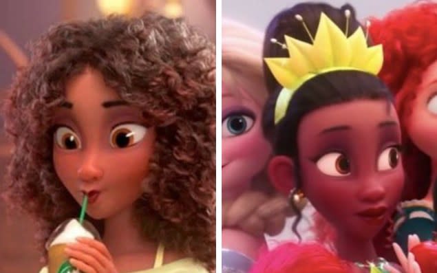 Before and after - Disney has made her skin darker
