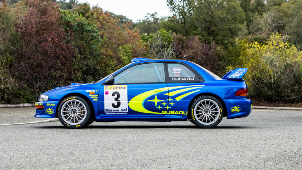 The 1999 Subaru Impreza WRC99 rally car formerly raced by Richard Burns.