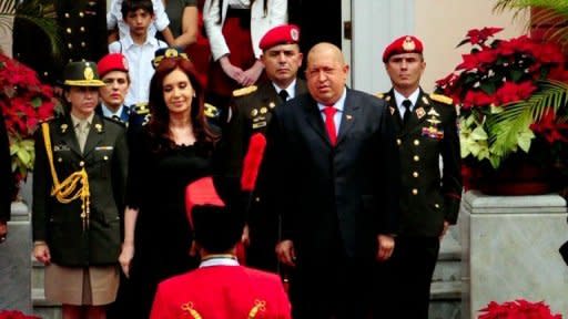 Kirchner visita a Chávez (Duración: 00:00:42) (AFPTV | )