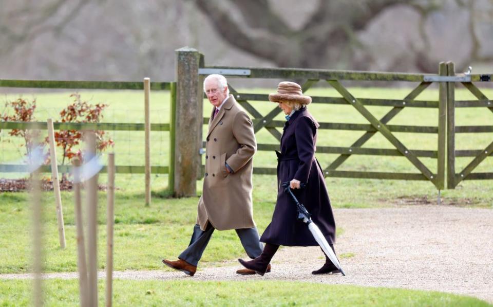 king charles iii queen camilla attend sunday church