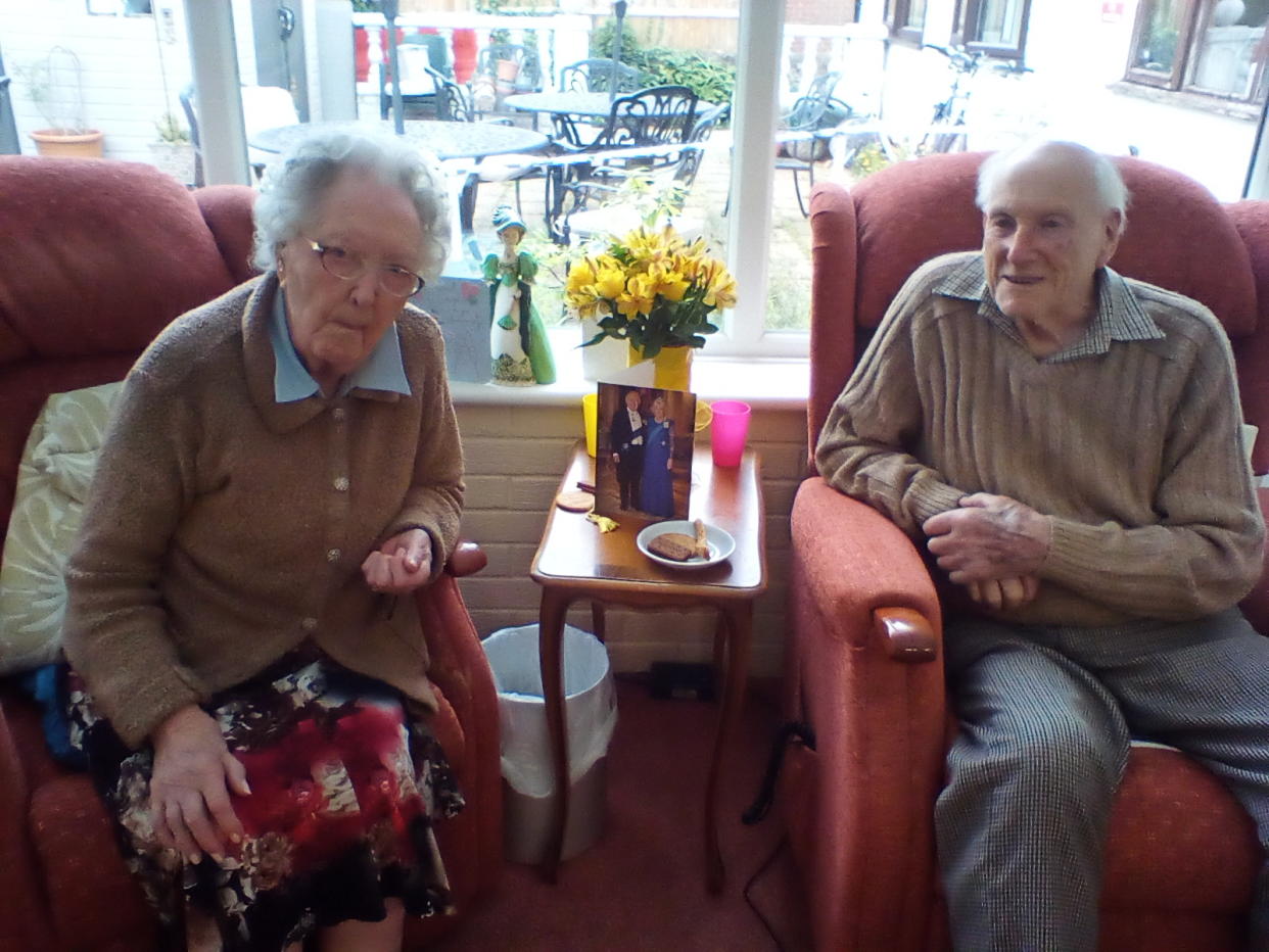 Dorothy and Tim Walter, aged 103 and 102, respectively have been married for 81 years. (Walter family/SWNS)