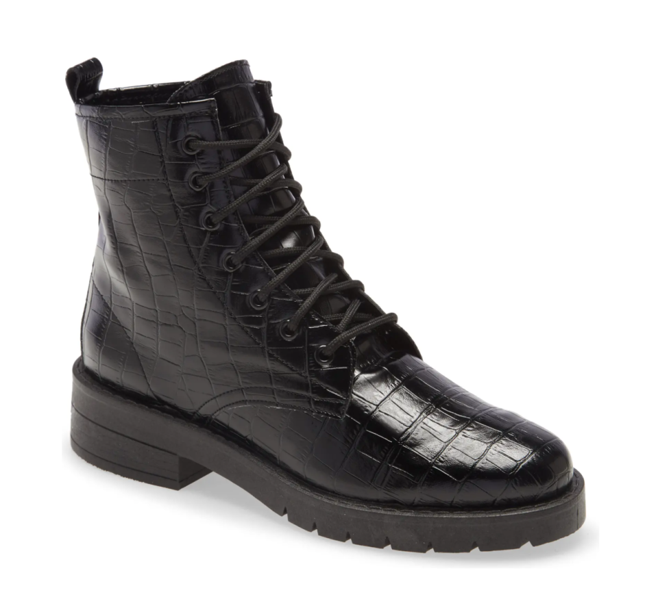 Topshop Buster Lace-Up Boot in Black (Photo via Nordstrom)