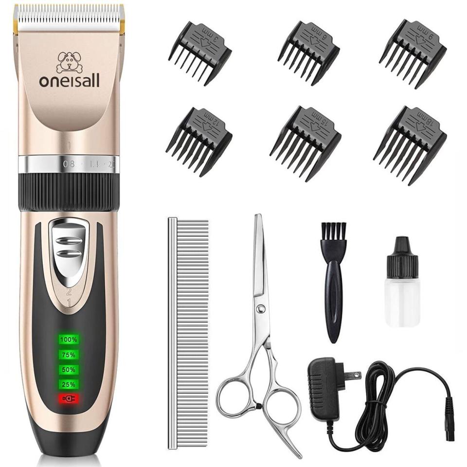 Oneisall 2-Speed Quiet Dog Grooming Kit