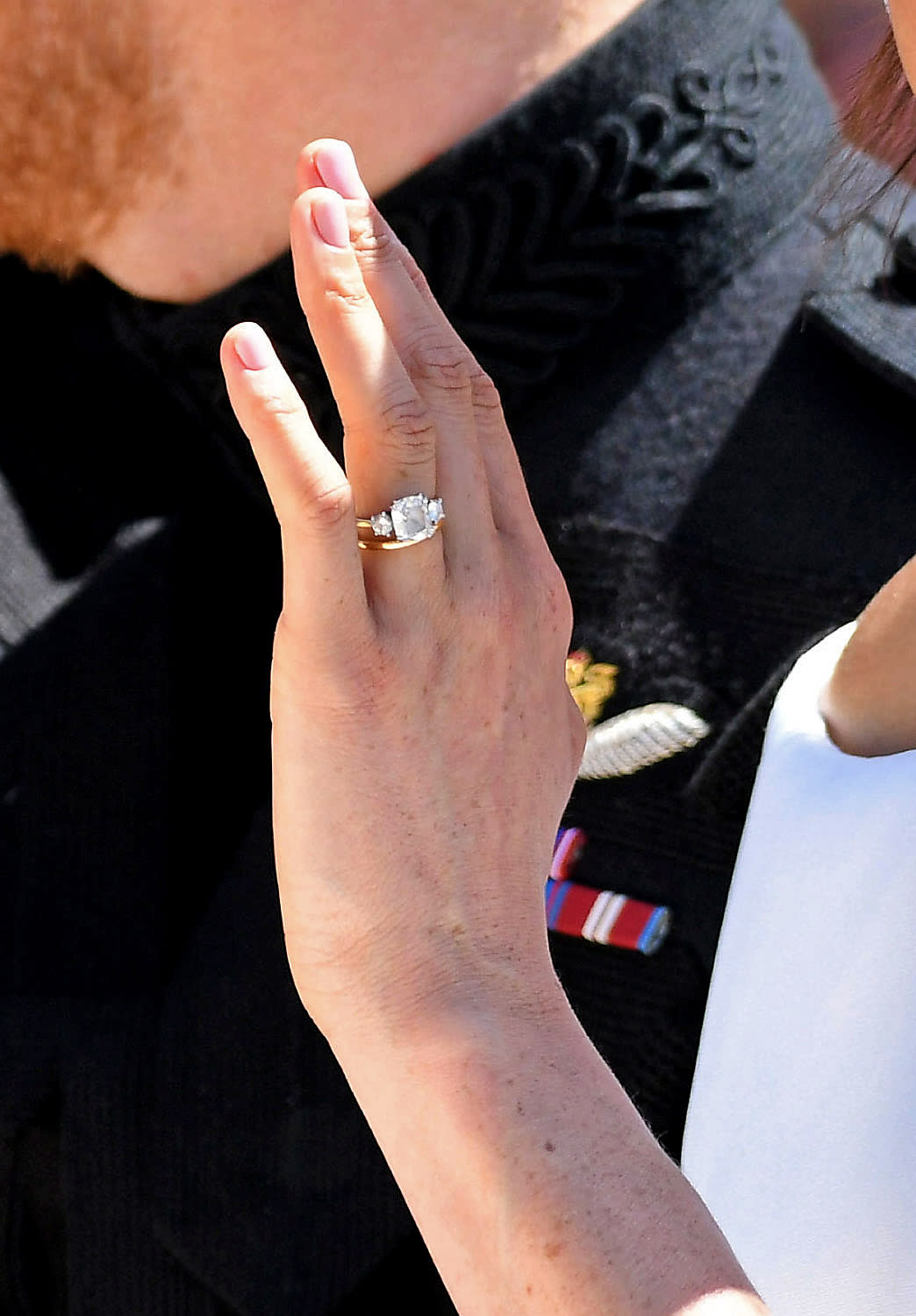 A closer look at Markle’s wedding nails. (Photo: Karwai Tang/WireImage)