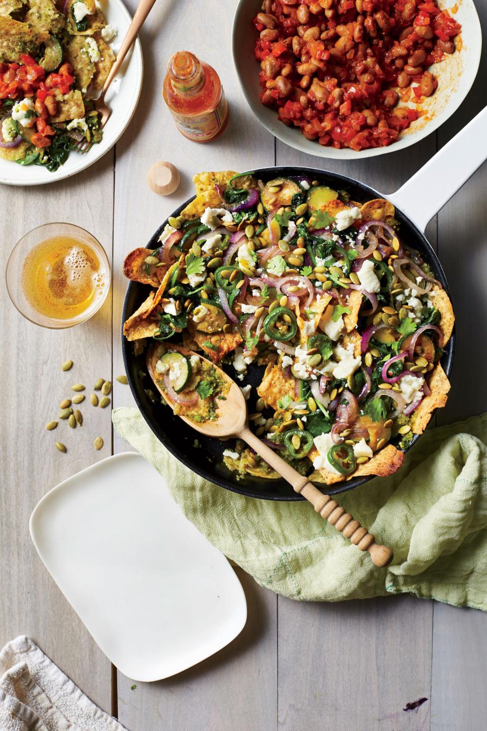 Zucchini and Spinach Chilaquiles